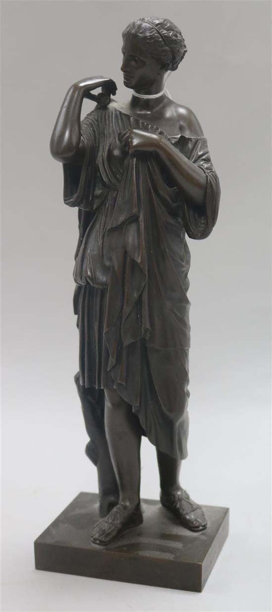 A. Lemaire (French, 19th century). A bronze figure after the Antique of Diane de Gabies